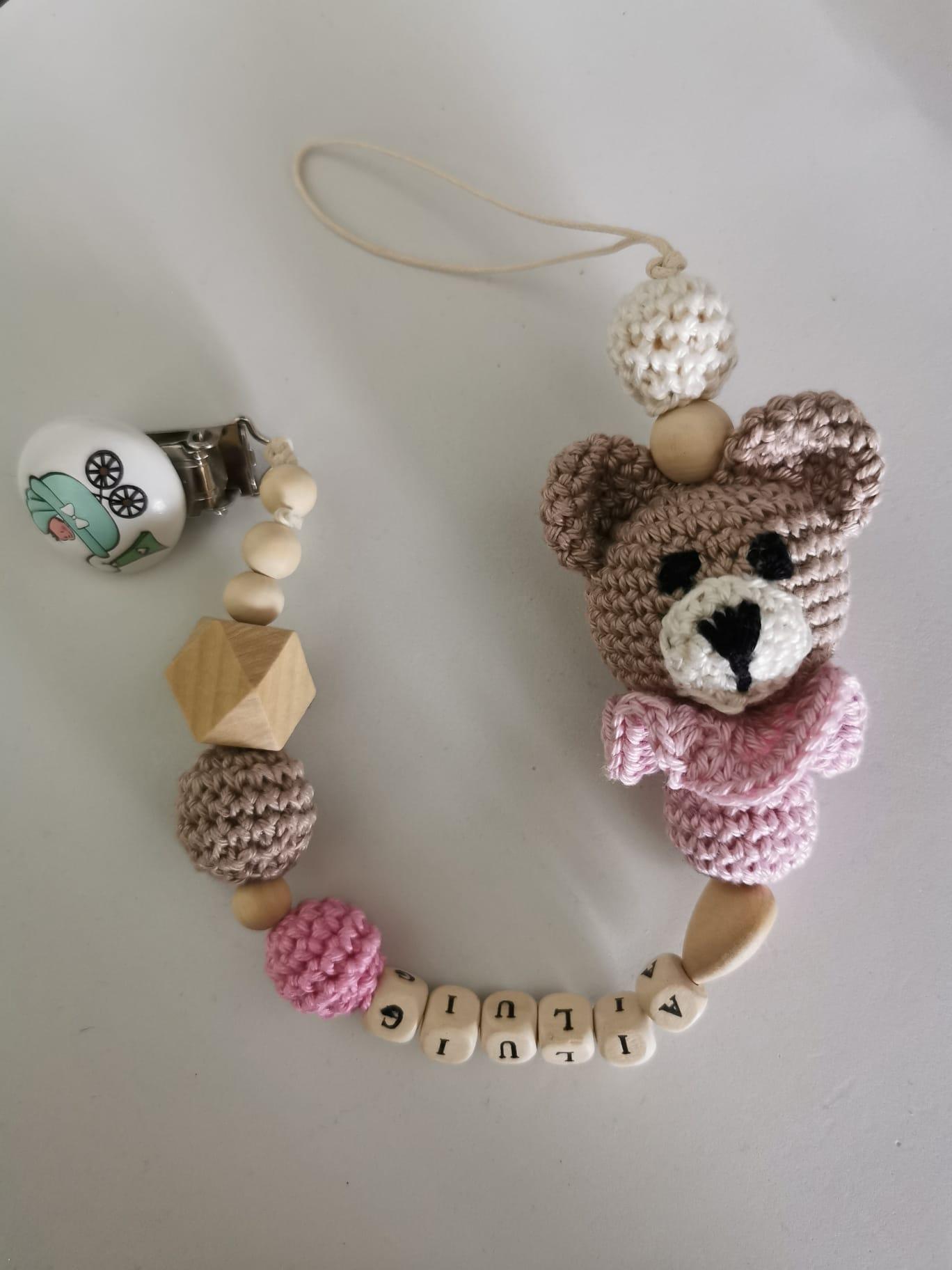 Catenella ciuccio uncinetto