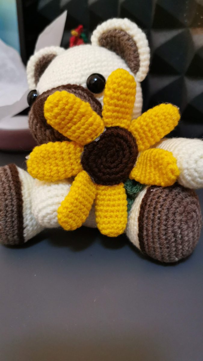 orsetto fiore uncinetto